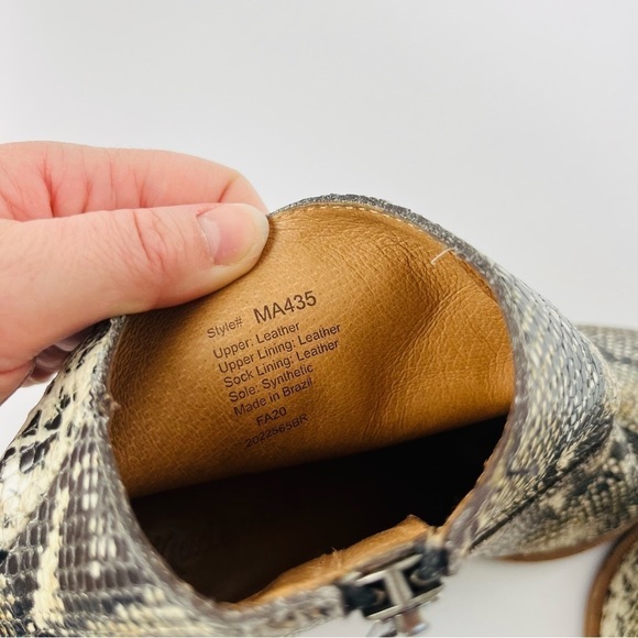 Madewell The Rosie Ankle Boots Snakeskin Booties - Picture 8 of 9
